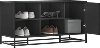 vidaXL vidaXL Scarpiera Nera 100x40x53,5 cm in Truciolato e Metallo