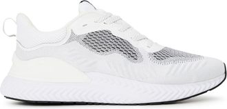 Steve Madden Mens Slater N Textured Low Top Sneakers in White/Grey - Size UK 6