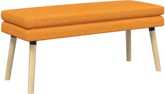 vidaXL Banco De Doble Capa Amarillo Oscuro 110 X 40 X 47 Cm Tela Vidaxl