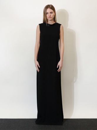 Max Mara Womens Long Dress Black Triacetate