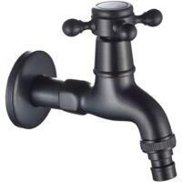OEM Grifo Mural De Lat&oacute;n Para Agua Fr&iacute;a, Ideal Para Ba&ntilde;o, Inodoro, Lavabo, Lavadora Y Grifos De Jard&iacute;n. Acabado En Bronce Envejecido