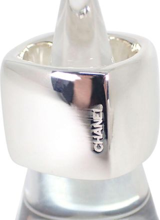 Chanel Silver Sterling Silver 925 Band Ring (Pre-Owned)