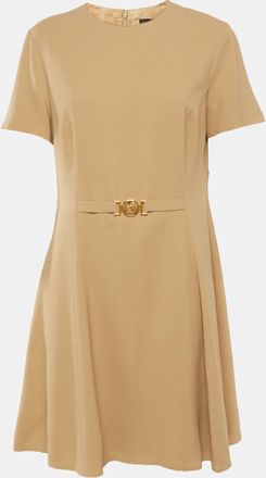 Versace Beige Crepe Medusa 95 Mini Dress