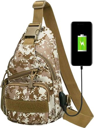 Generic Men Chest Bag, Travel Hiking Bag, Adjustable Shoulder Day Pack, Utility Sports Storage Carrier Pouch for Climbing Camping Daily Use, Lightweight Outdo