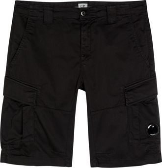 C.P. Company Logo Stretch-cotton Cargo Shorts - Black - XL