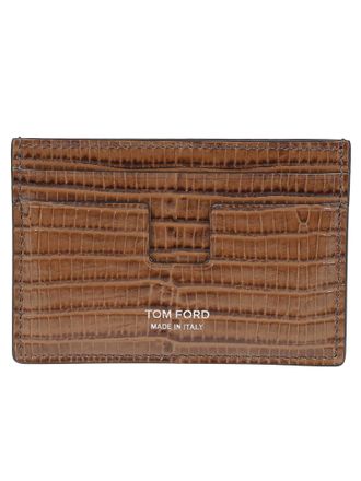 Tom Ford Printed Tejus T Line Classic Crocodile Cardholder