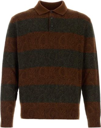 Etro Brown Paisley Print Sweater