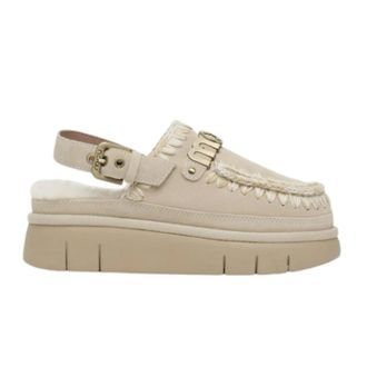 Mou Clogs, female, Beige, Size: 10 US Bounce Clog Back Strap