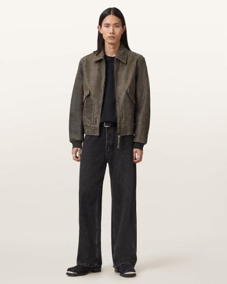 AllSaints Marland Aviator Leather Jacket
