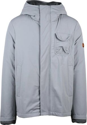 Dekker Quilted Light Grey Hooded Jacket With Functional Design