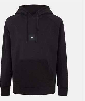 HUGO BOSS Mens Hbg Soody Rib Design Hoodie - Black - Size: 52