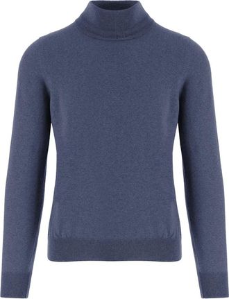 Tagliatore Wool Turtle-neck Sweater - Heren - Coltruien - Blauw - M - Wol - Truien & Vesten