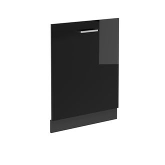 Vicco Pannello Frontale Della Lavastoviglie R-line, Nero Lucido, 60 Cm Senza Piano Di Lavoro Vicco
