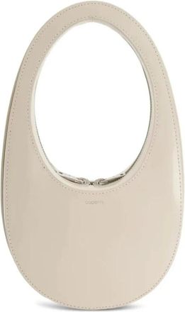 Coperni Polished Swipe Mini Bag - Dames - Handtassen - Beige - ONE Size - Leer - Tassen