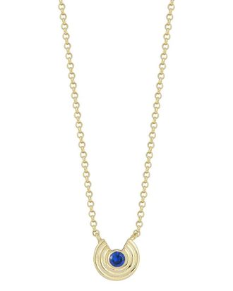 Sphera Milano 14K Over Silver Cz Circle Necklace