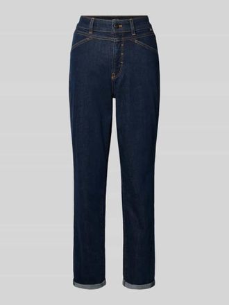 Marc Cain Regular Fit Jeans mit fixierten Beinabschl&uuml;ssen in Marine, Gr&ouml;&szlig;e 34