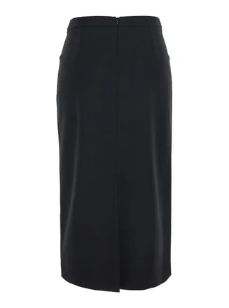 Jucca Wool-Blend Tech Fabric Skirt - Black