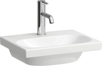 Laufen Laufen - Lua Lavabo Con Enjuague Manual, 1 Agujero Para Grifo, Sin
