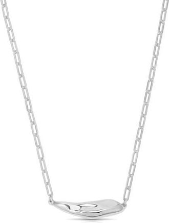 Ettika Metallic Flow Pendant Necklace in Silver at Nordstrom