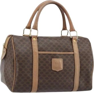 Celine Pre-owned Handbags, female, Brown, Size: ONE SIZE Pre-owned Vintage Canvas Hand Bag