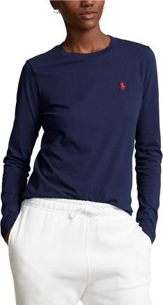 Ralph Lauren T-shirt met ronde hals en lange mouwen