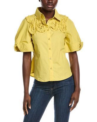 Gracia Ruffled Work Shirt
