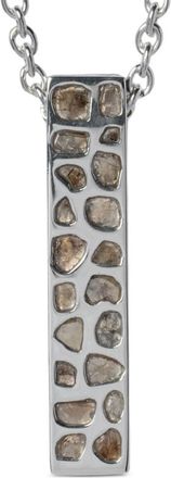Parts Of Four Cuboid Necklace (Half, Short Var., 50cm, Full Mega Pav&eacute;, PA+DIA) - unisex - Diamond/Sterling Silver - One Size
