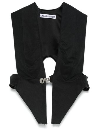 Sinéad O'Dwyer denim waistcoat - Black