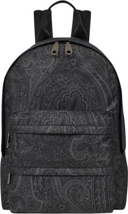 Etro Rugzak - Heren - Rugzakken - Grijs - ONE Size - Nylon - Tassen
