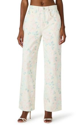 Steve Madden Sydnee Floral Jeans in Peach Beige at Nordstrom, Size 24