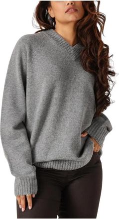 Drykorn Numir 420041 V-neck Knit - Heren - V-hals truien - Grijs - L - Wol - Truien & Vesten