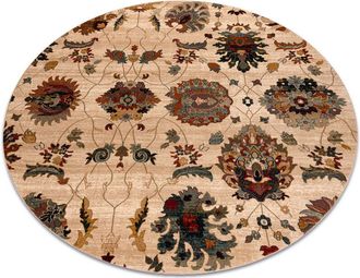 RugsX Rugsx - Alfombra De Lana Superior Circulo Latica Color Crema Beige Circulo 135 Cm