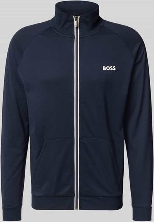 HUGO BOSS Regular Fit Sweatjacke aus reiner Baumwolle Modell AUTHENTIC in Marine, Gr&ouml;&szlig;e XXL