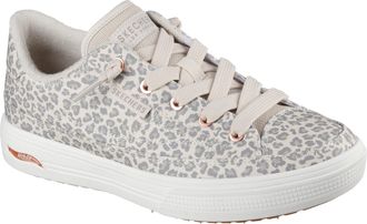 Skechers Womens Arch Fit Arcade-flowa Powa Sneaker, Leopard Print, 7 UK