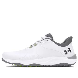 Under Armour Drive Pro Spikeless Golf Wide White Metallic Gun Metal 3026921-100