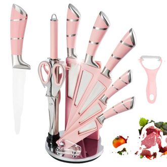 OEM Juego De Cuchillos De Cocina, Acero Inoxidable De Alto Contenido En Carbono, Mango Ergon&oacute;mico