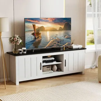 Costway Costway TV Stand for TVs up to 65 145 cm TV Console Table w/ 2 Cabinets