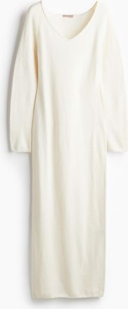 H&M Schulterfreies Chenillekleid - White
