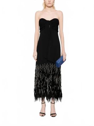 Johanna Ortiz Fiesta Costera Ankle Dress In Black