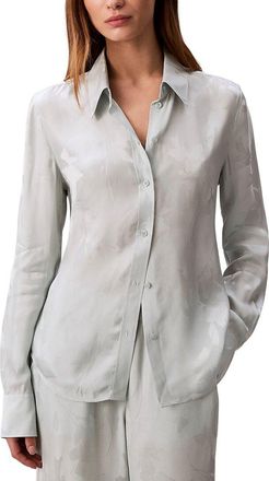 Calvin Klein Jacquard Slim Button-Down Shirt