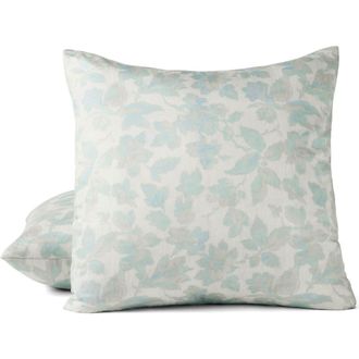 Coyuchi Camellia Organic Cotton Sateen Pillow Sham in Celadon at Nordstrom, Size King