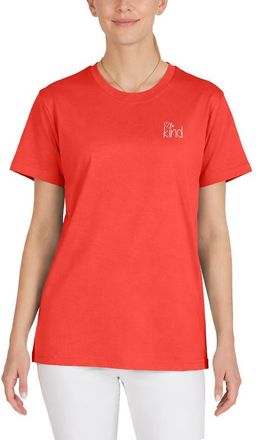 Dalix Be Kind Womens Relaxed Tee in Poppy Red at Nordstrom, Size Xx-Large