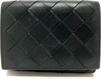 Bottega Veneta Black Leather Wallet (Tri-Fold) (Pre-Owned)