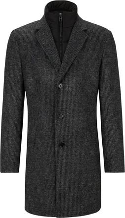 HUGO BOSS Heren, Mantels, Grijs, Maat: 3XL Leer