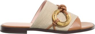 Coccinelle Sandals - Coccinelle Carmy Canvas Bi - beige - Sandals for ladies