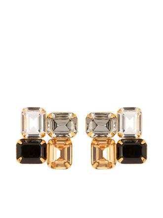 Jennifer Behr Piccolo earrings - women - Synthetic Crystal/18kt Gold Plated Brass - One Size
