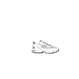 New Balance Sneakers, unisex, White, 2 UK, Junior Leather Trainers with Suede Details