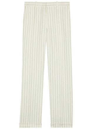 Polo Ralph Lauren Pinstriped Straight-leg Trousers - Cream - 12 (UK16 / XL)