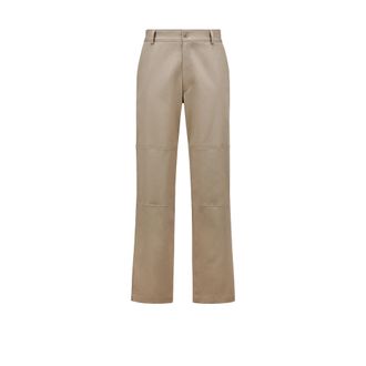 Moncler Cotton Gabardine Pants Beige Size 48