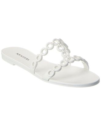Aquazzura Infinity Chain Leather Flat Sandal